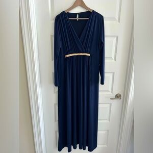 Koh Koh Maxi Dress Navy Blue Size 3X